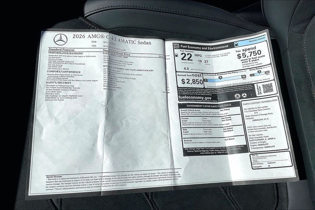 2026 Mercedes-Benz C-Class Sedan AMG C43 - Photo 22