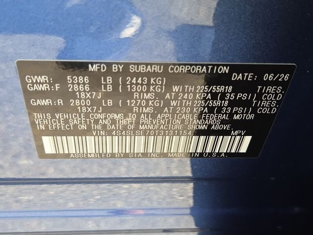 New 2026 Blue Subaru Premium Hybrid image 6