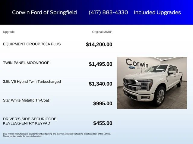 New 2026 Star White Metallic Tri-Coat Ford Platinum® image 5