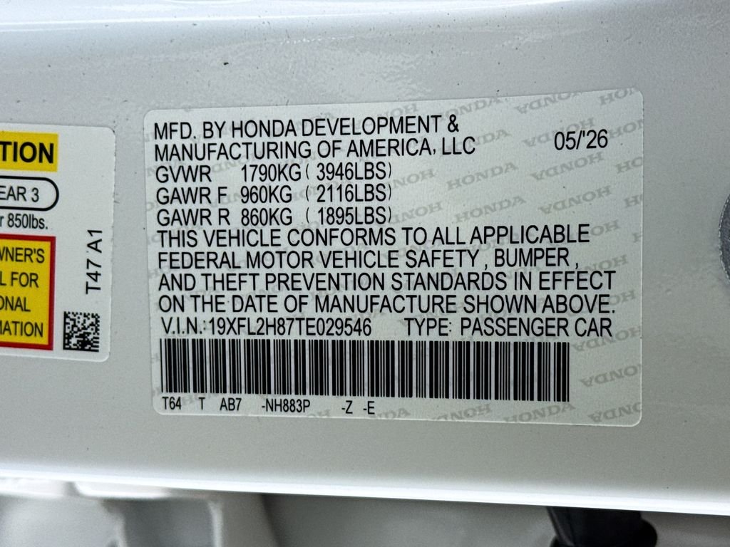 New 2026 Platinum White Pearl Honda Sport image 33