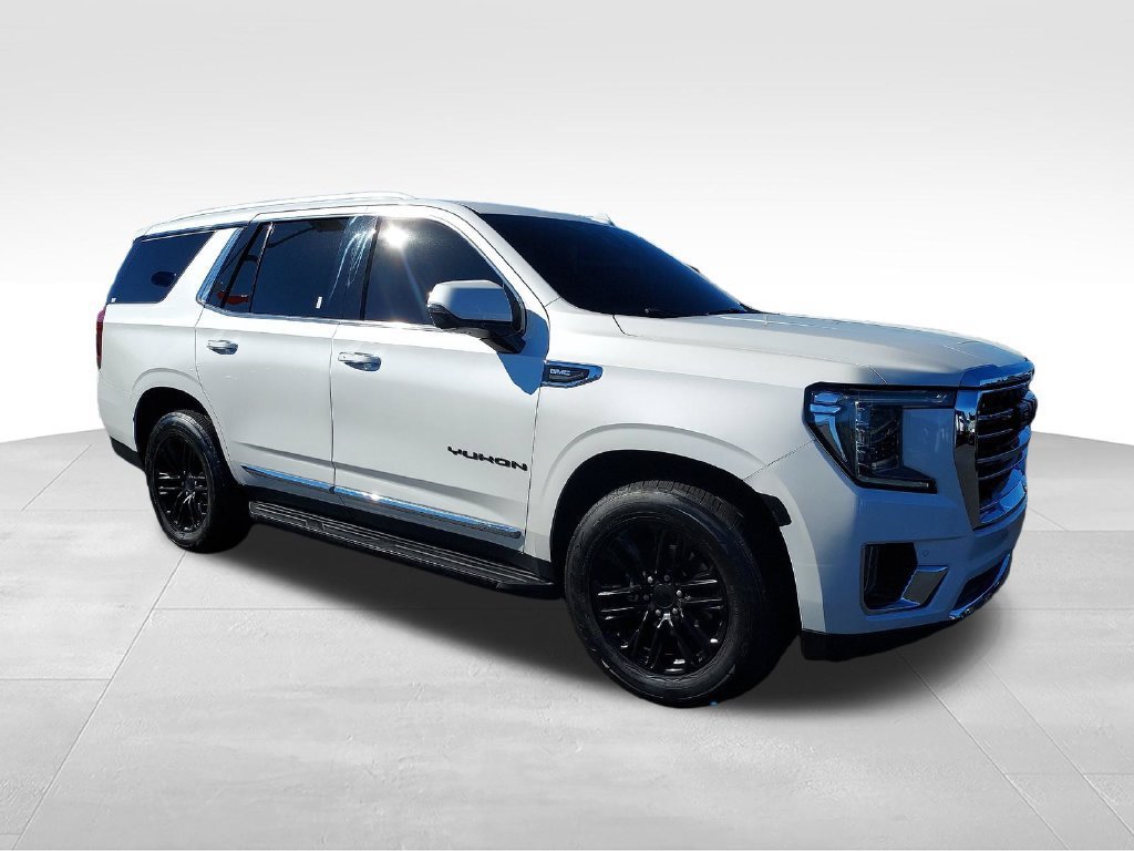 Used 2021 WHITE FROST TRICOAT GMC SLT image 7