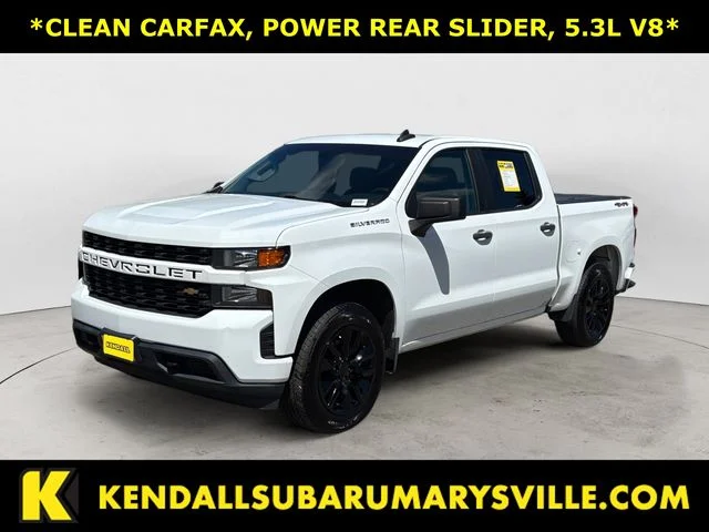Pre-Owned 2019 Chevrolet Silverado 1500 Custom 4WD 4D Crew Cab