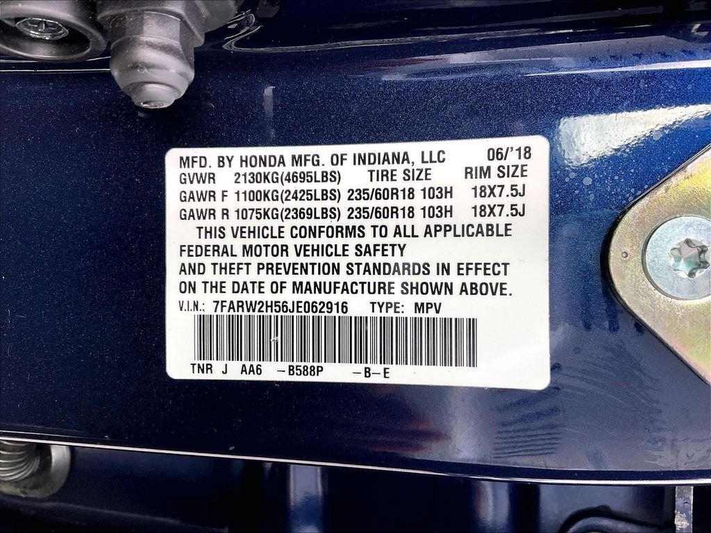 Used 2018 Obsidian Blue Honda EX image 36
