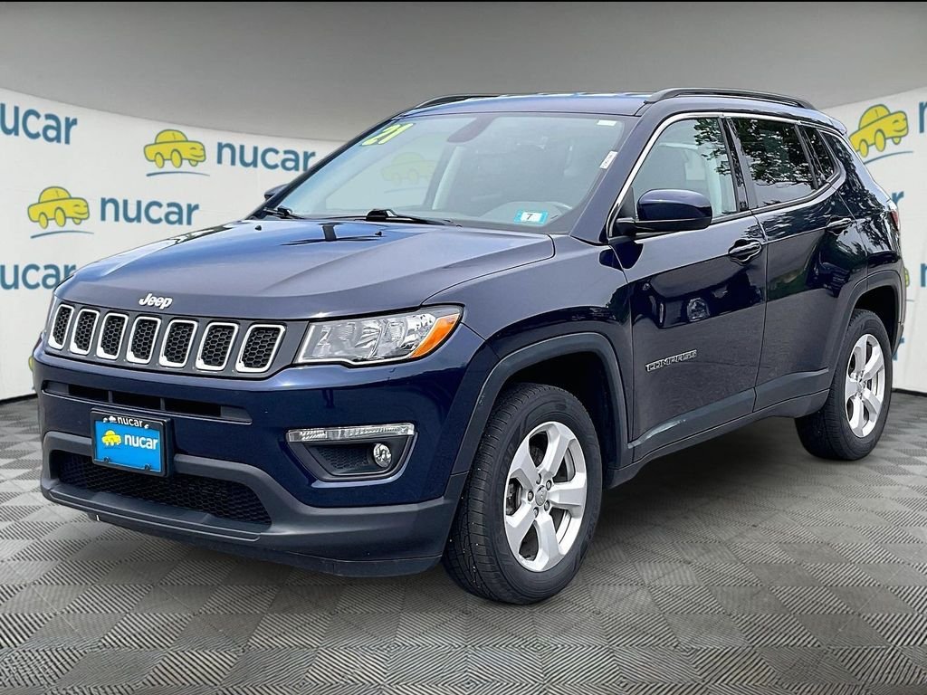 Used 2021 Jazz Blue Pearlcoat Jeep Latitude image 3