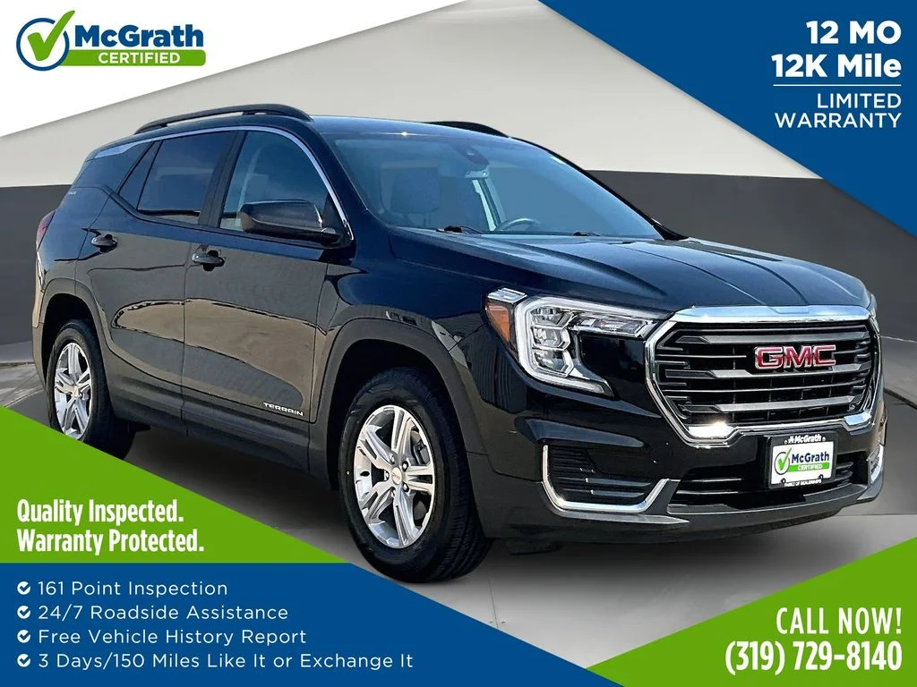 Certified Used 2022 Black GMC SLE image 1