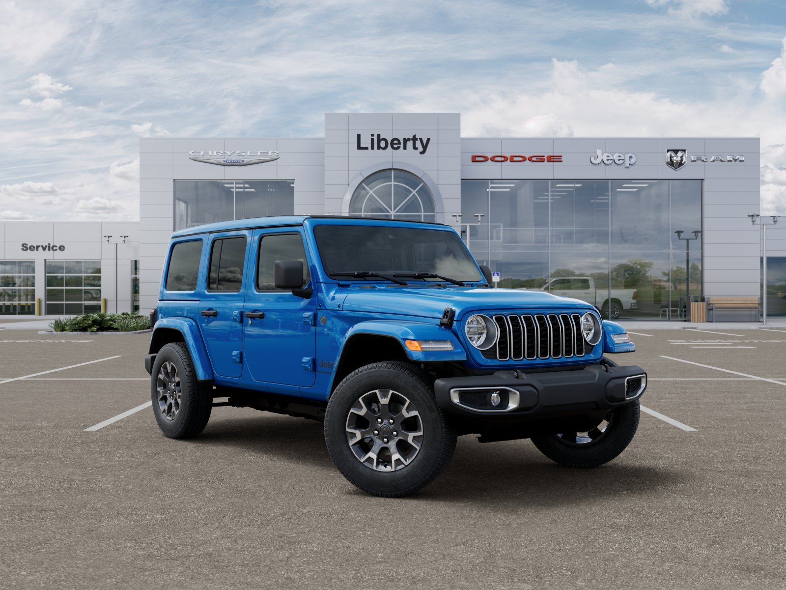 New 2026 Hydro Blue Pearl-Coat Exterior Paint Jeep Sahara image 36