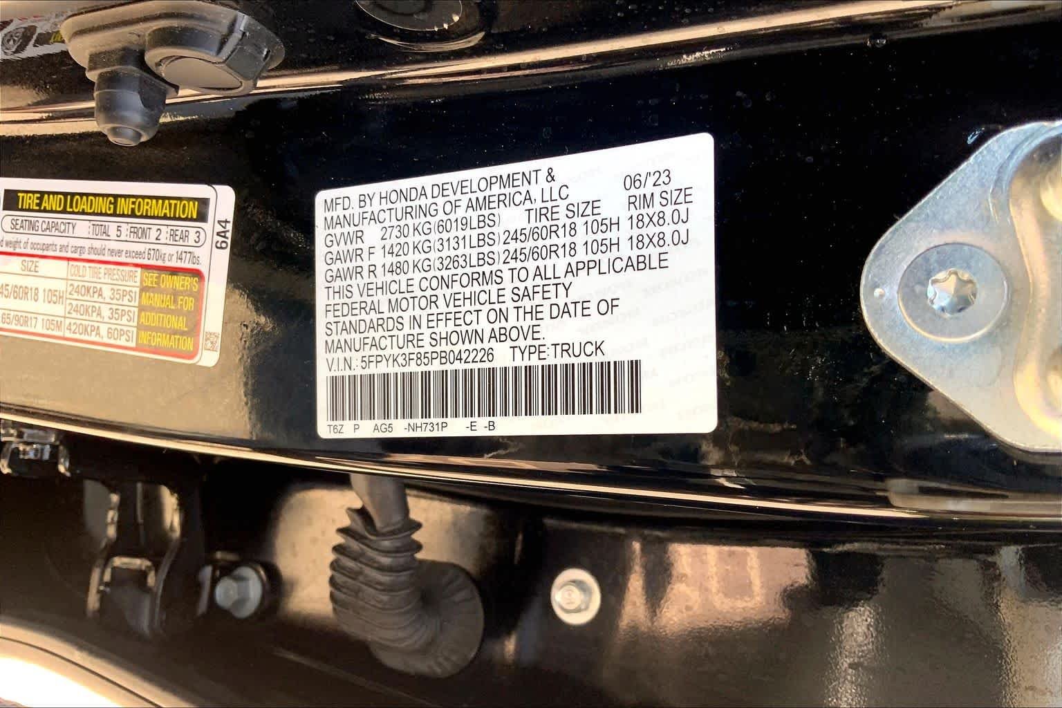 Certified Used 2023 Crystal Black Pearl Honda Black Edition image 34