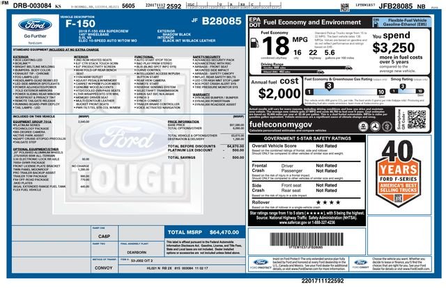 Used 2018 Black Ford Platinum image 20