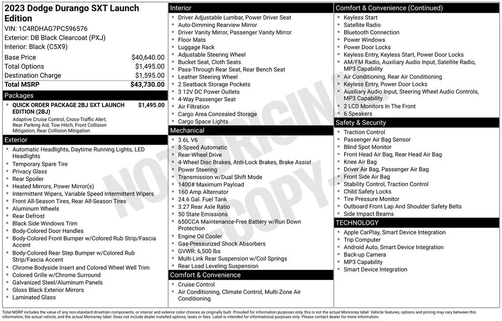 Certified Used 2023 Black Dodge SXT image 8
