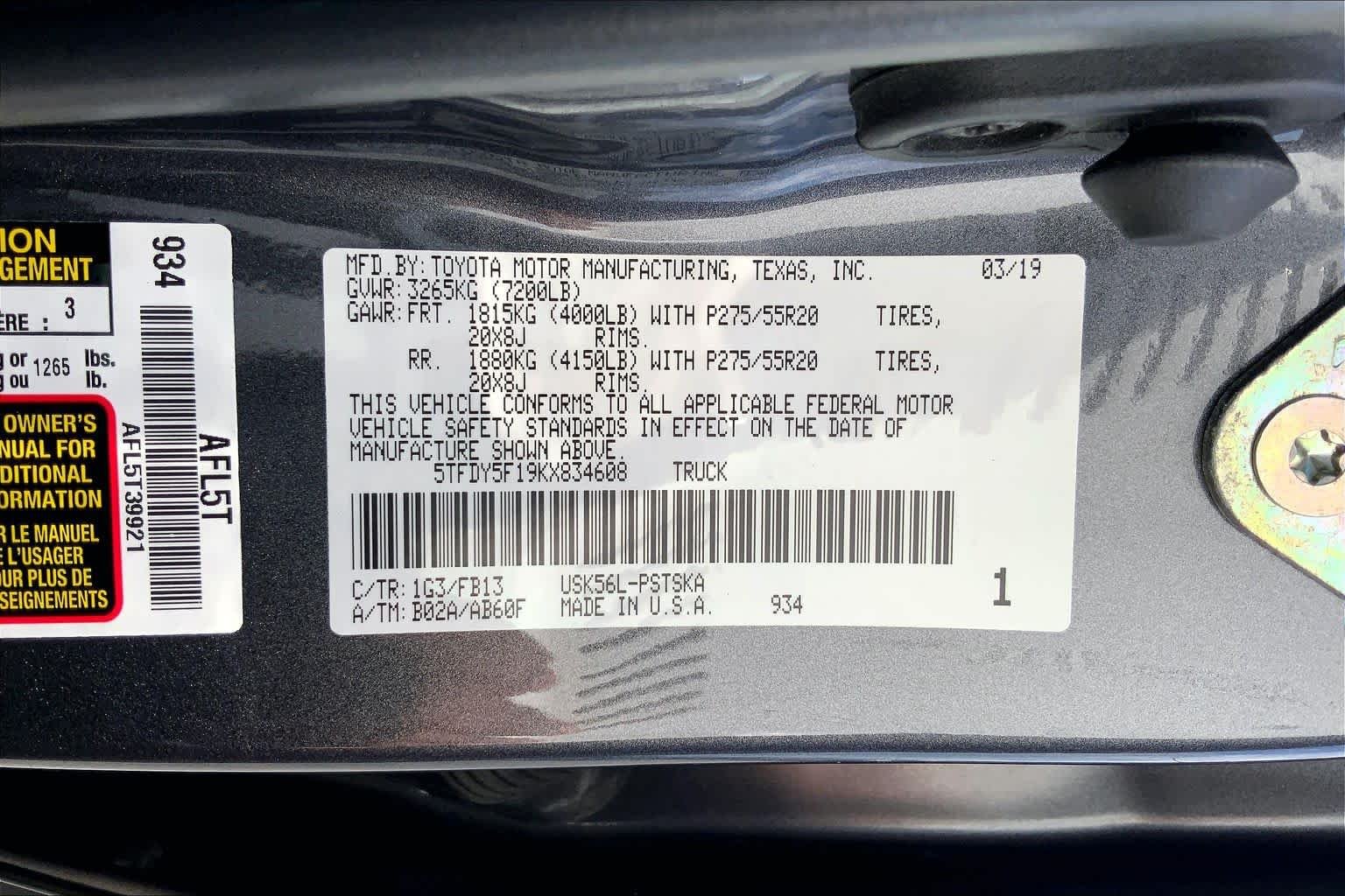 Used 2019 Magnetic Gray Metallic Toyota SR5 image 36