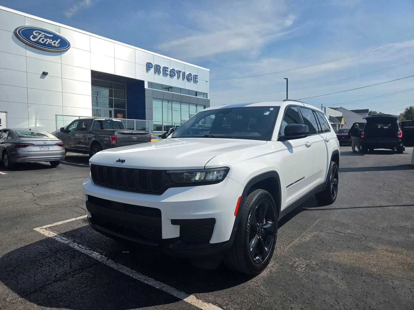 Used 2021 Bright White Clearcoat Jeep Altitude image 1