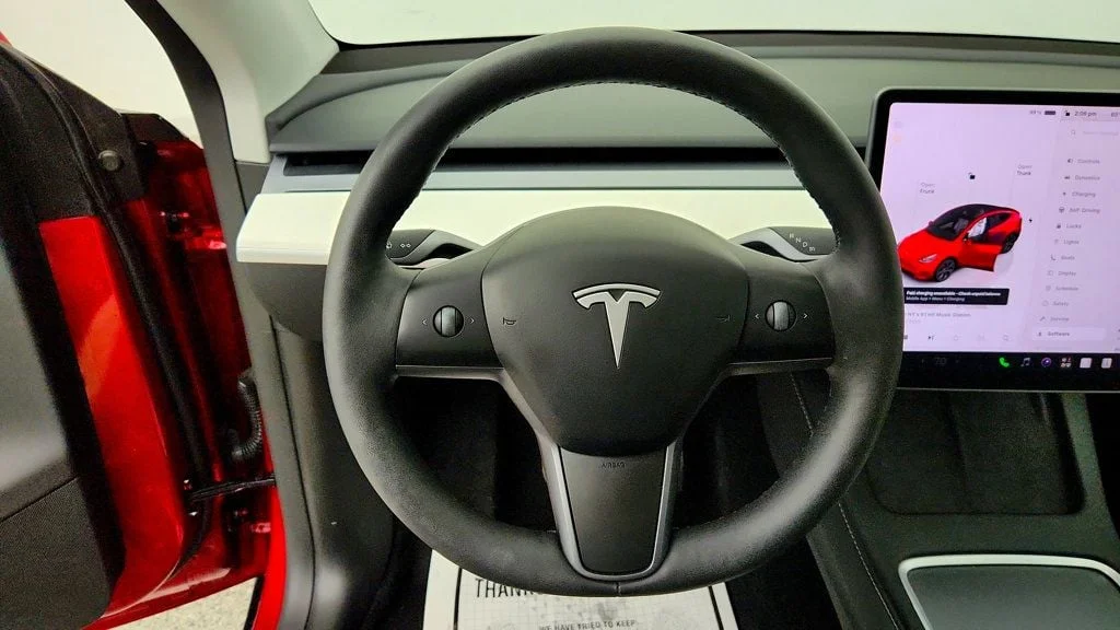 Used 2024 Ultra Red Tesla Long Range AWD w/ Premium White Interior image 13