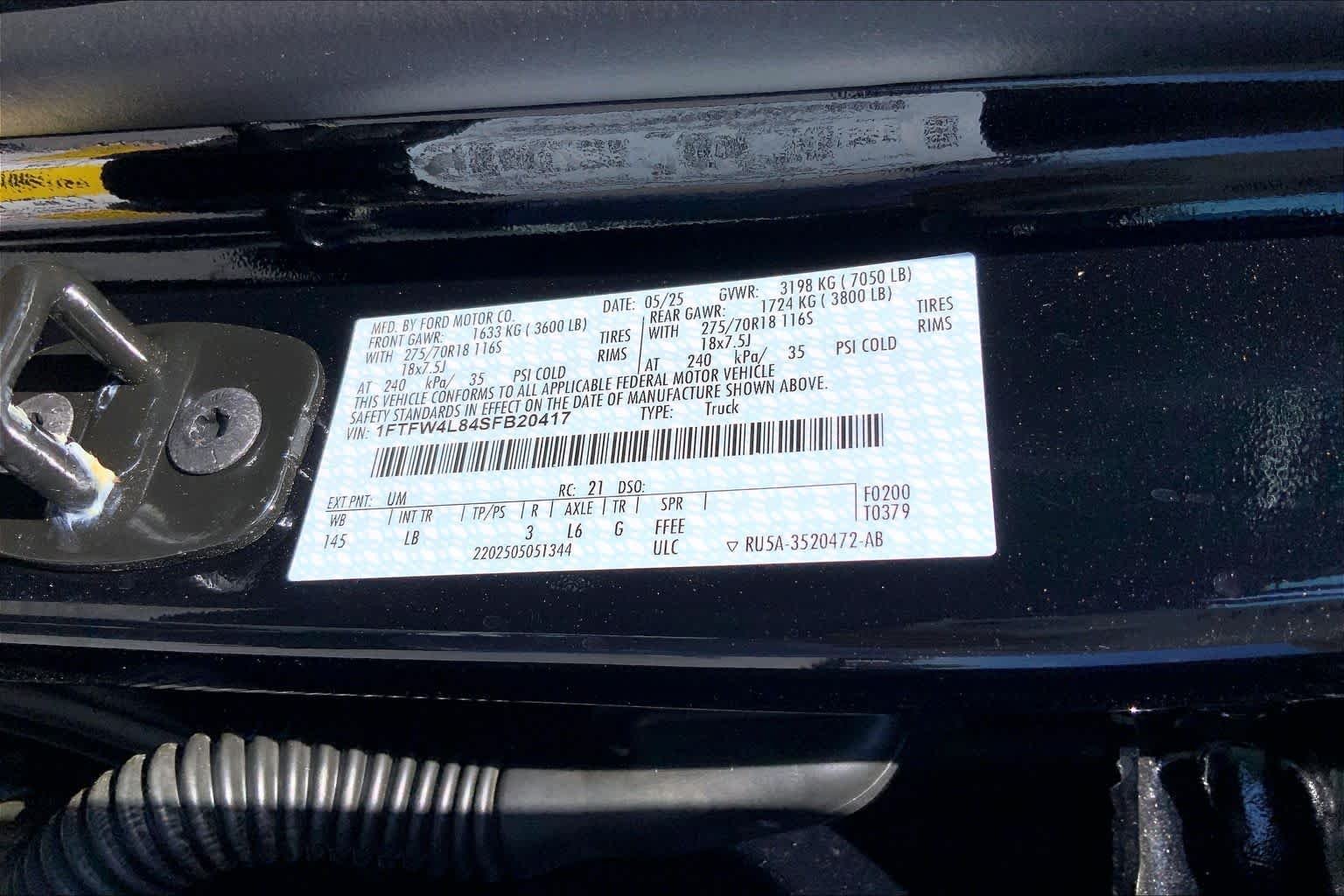 Certified Used 2025 Agate Black Metallic Ford Tremor image 29