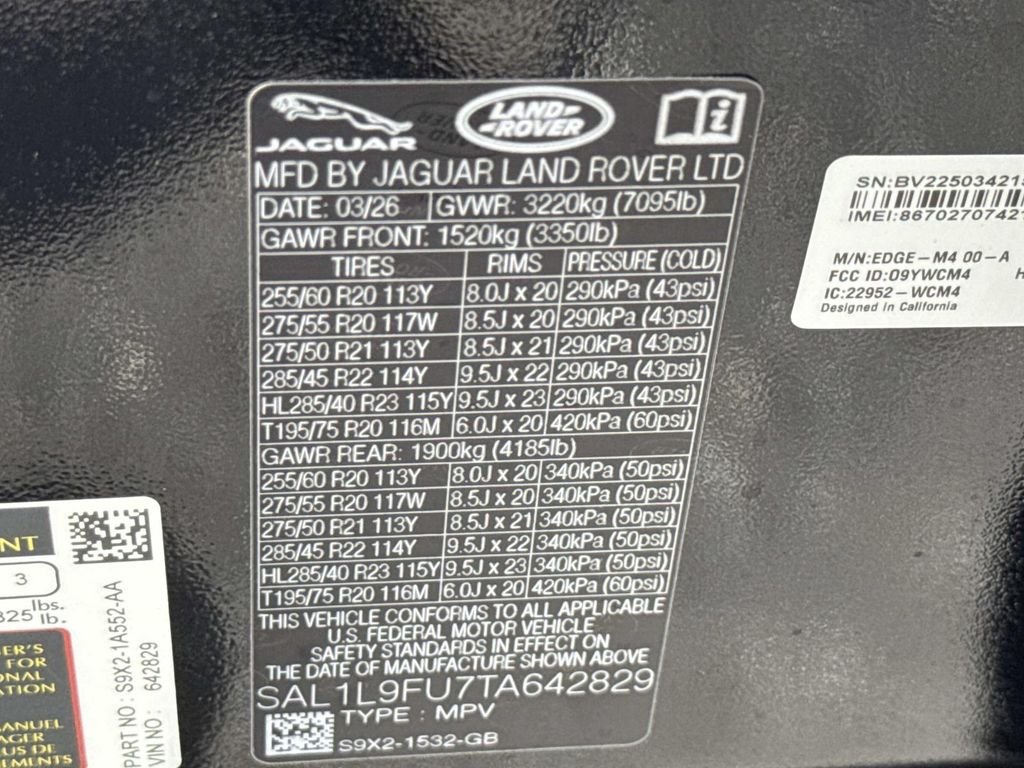 New 2026 Constellation Blue Ultra Metallic Gloss Land Rover Dynamic SE image 30