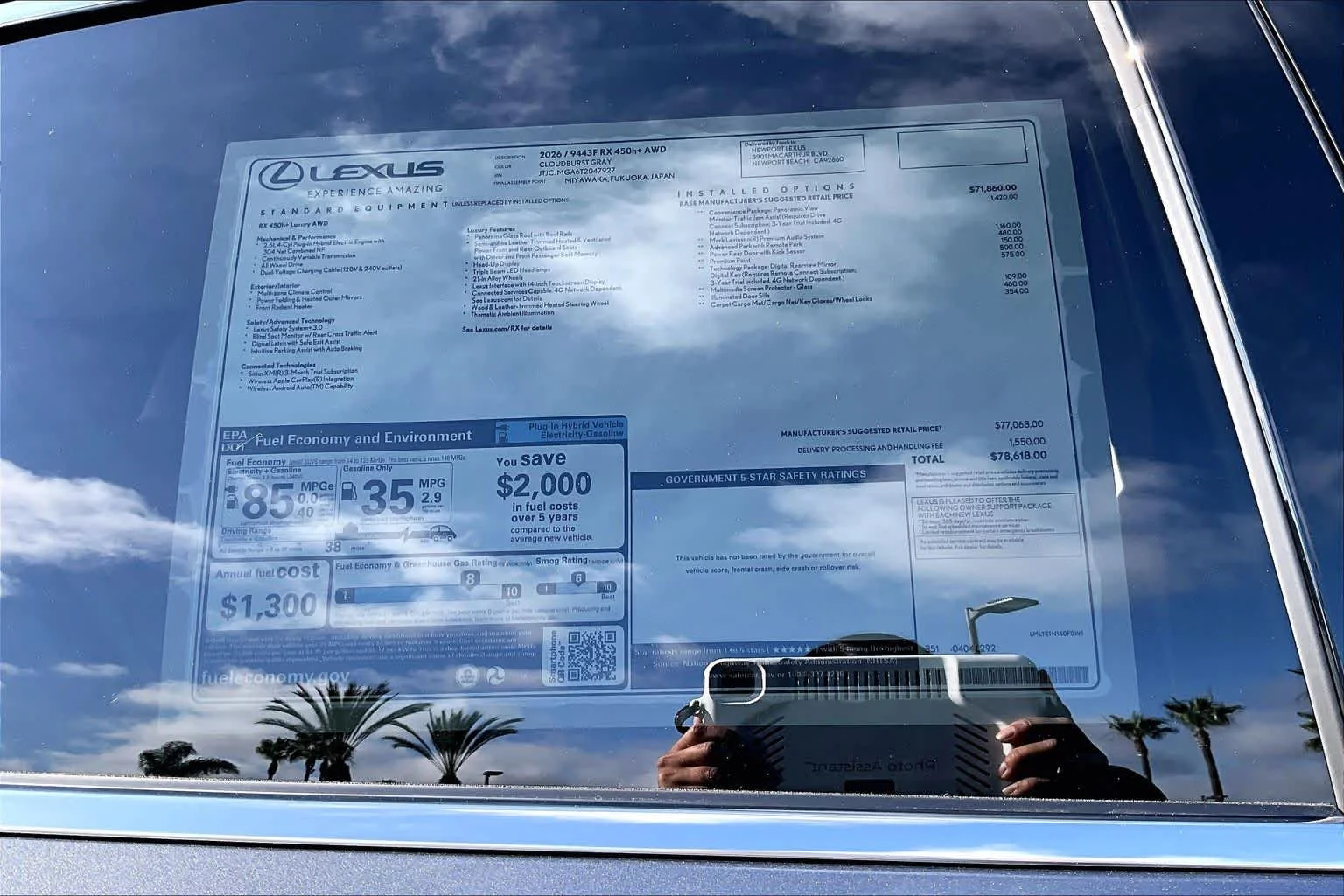New 2026 Cloudburst Gray Lexus LUXURY AWD image 22