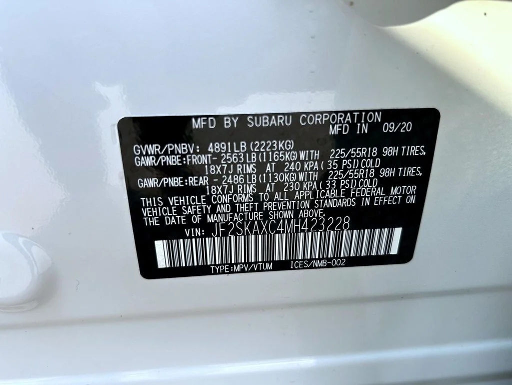 Used 2021 White Subaru Touring image 26