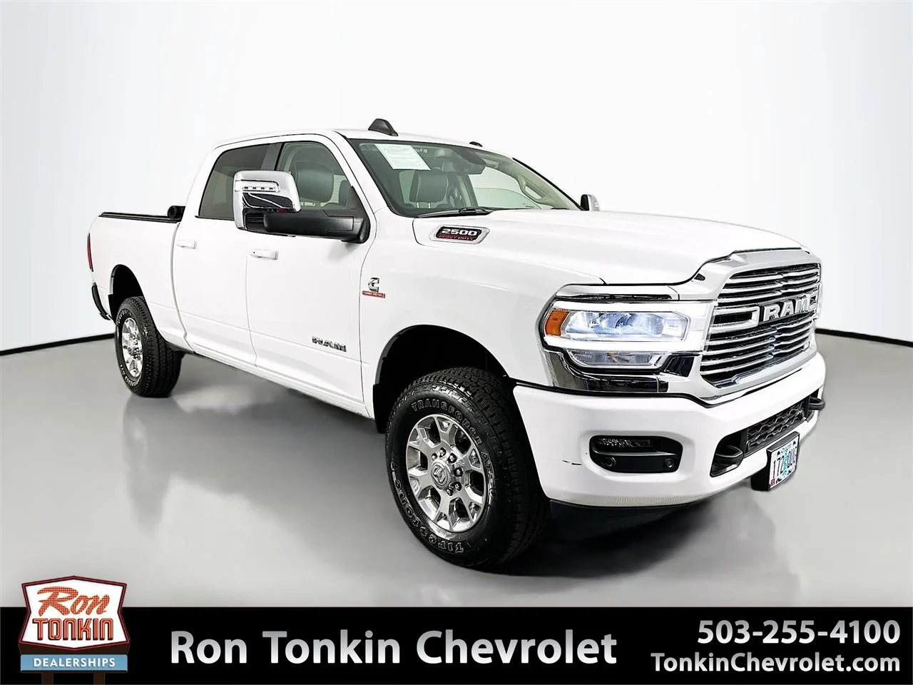 Used 2024 Bright White Clearcoat Ram Laramie image 1