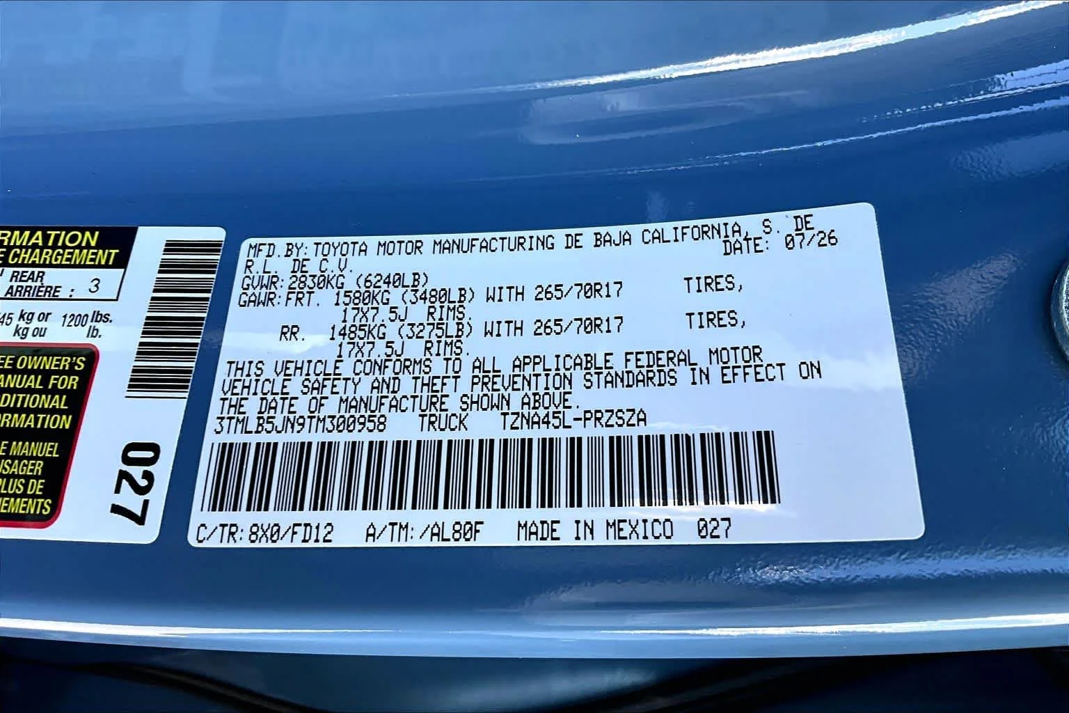 New 2026 Heritage Blue Toyota TRD Off-Road image 18
