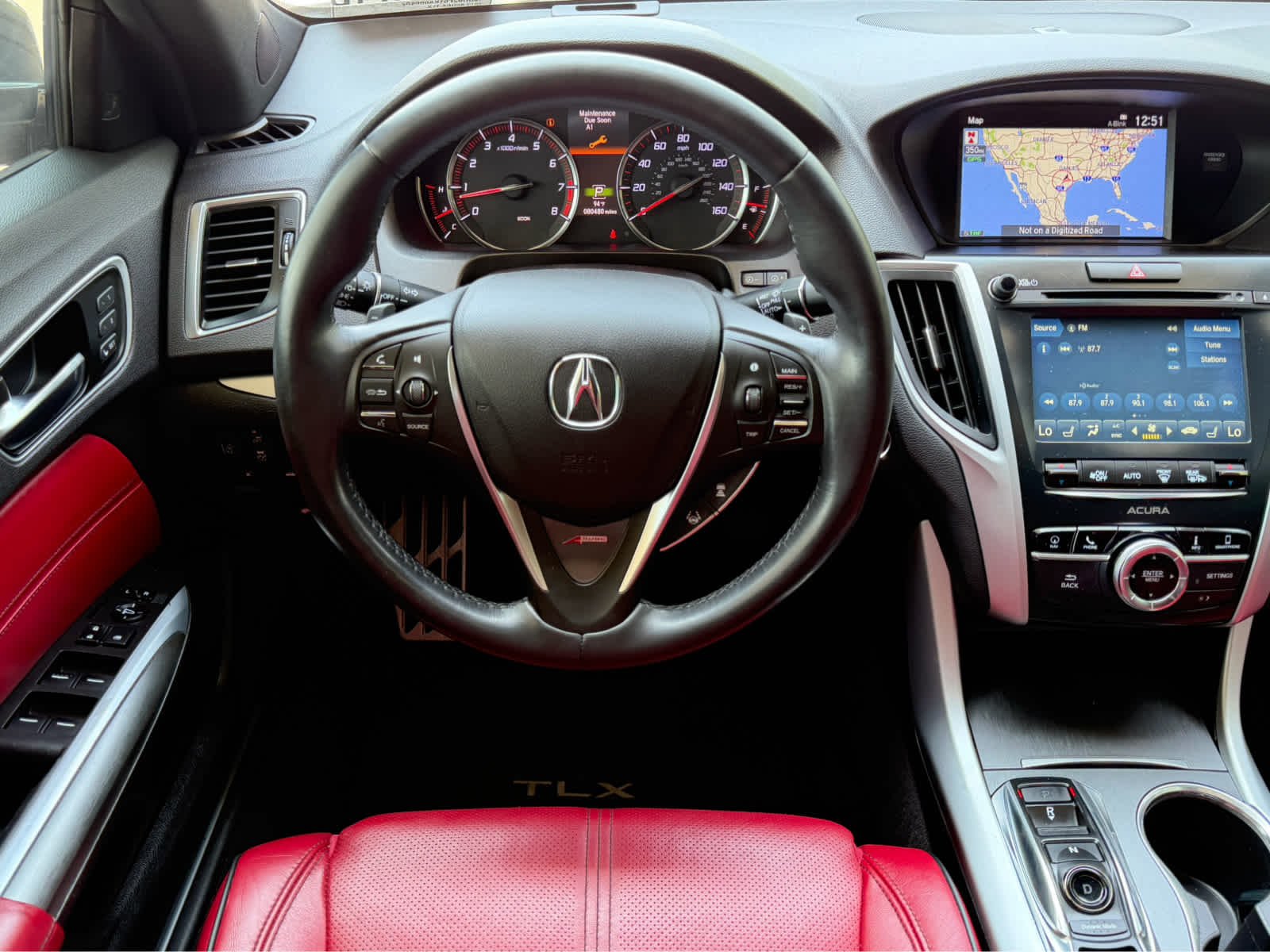 Used 2019 Crystal Black Pearl Acura w/A-Spec Pkg Red Leather image 16