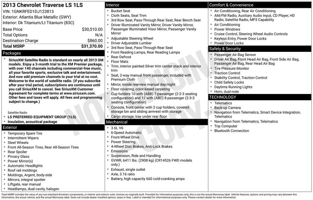 2013 Chevrolet Traverse LS