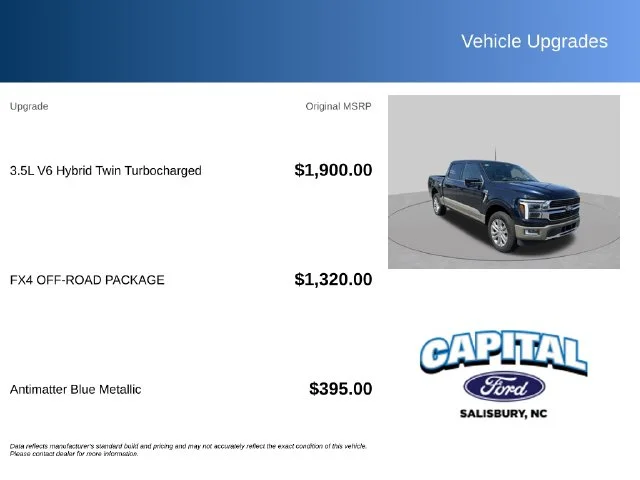 Used 2025 Blue Ford King Ranch image 2