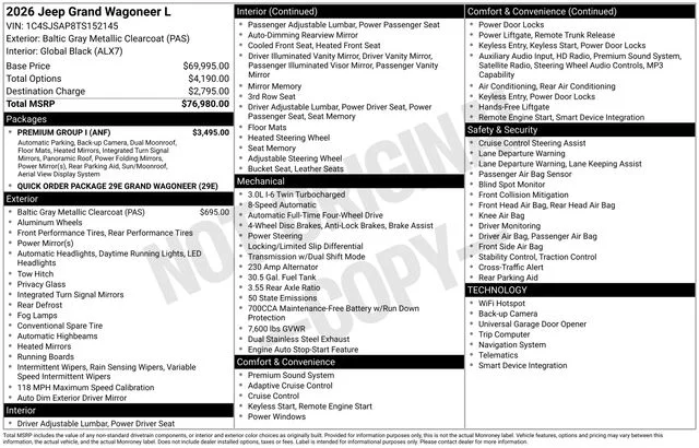 New 2026 Baltic Gray Metallic Clearcoat Jeep  image 36