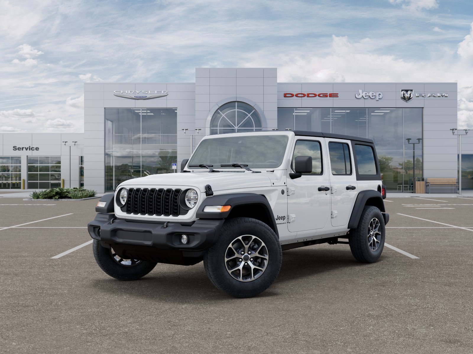 New 2026 Bright White Clear-Coat Exterior Paint Jeep Sport S image 10