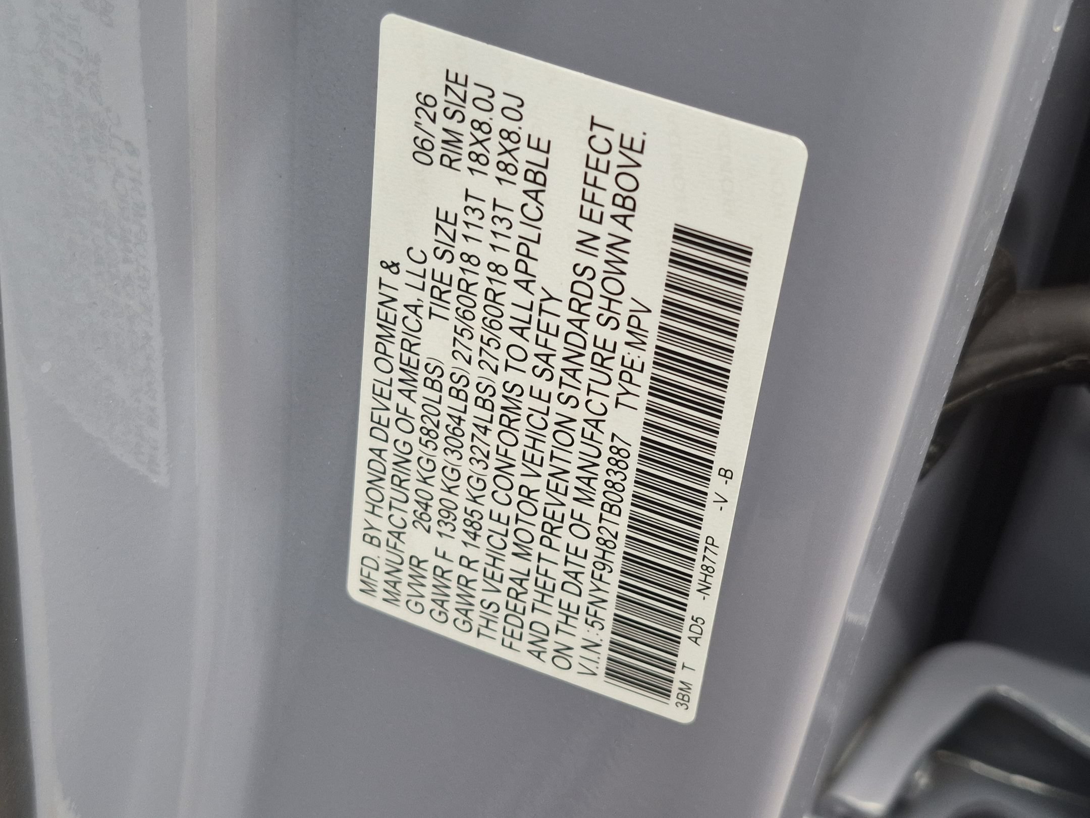 New 2026 Sonic Gray Pearl Honda TrailSport Elite image 16