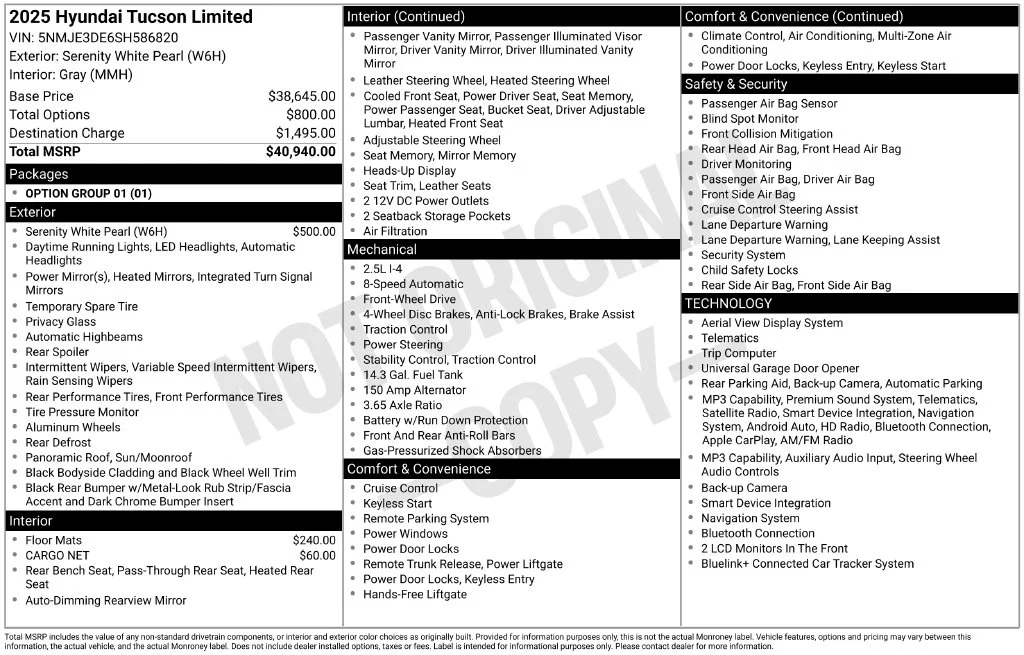 Used 2025 White Hyundai Limited image 6