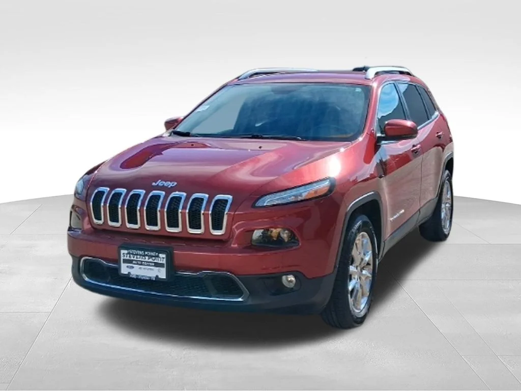 Used 2015 Deep Cherry Red Crystal Pearlcoat Jeep Limited image 3