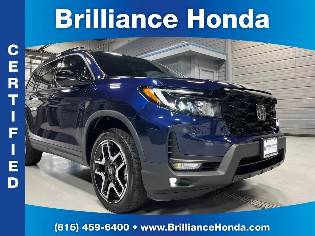 Certified Used 2023 Obsidian Blue Pearl Honda AWD ELITE image 1