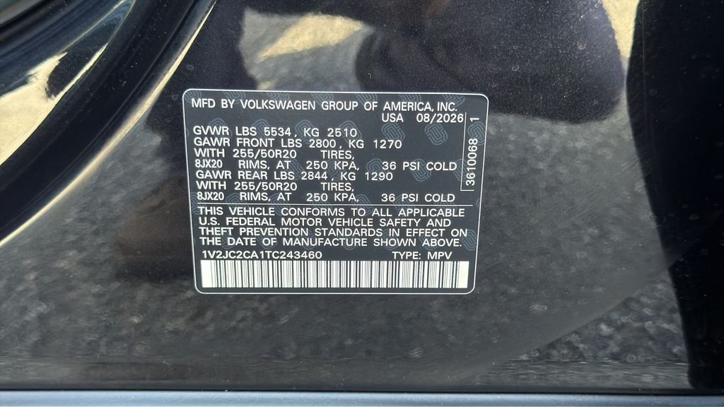 New 2026 Deep Black Pearl Volkswagen SE w/Technology image 37