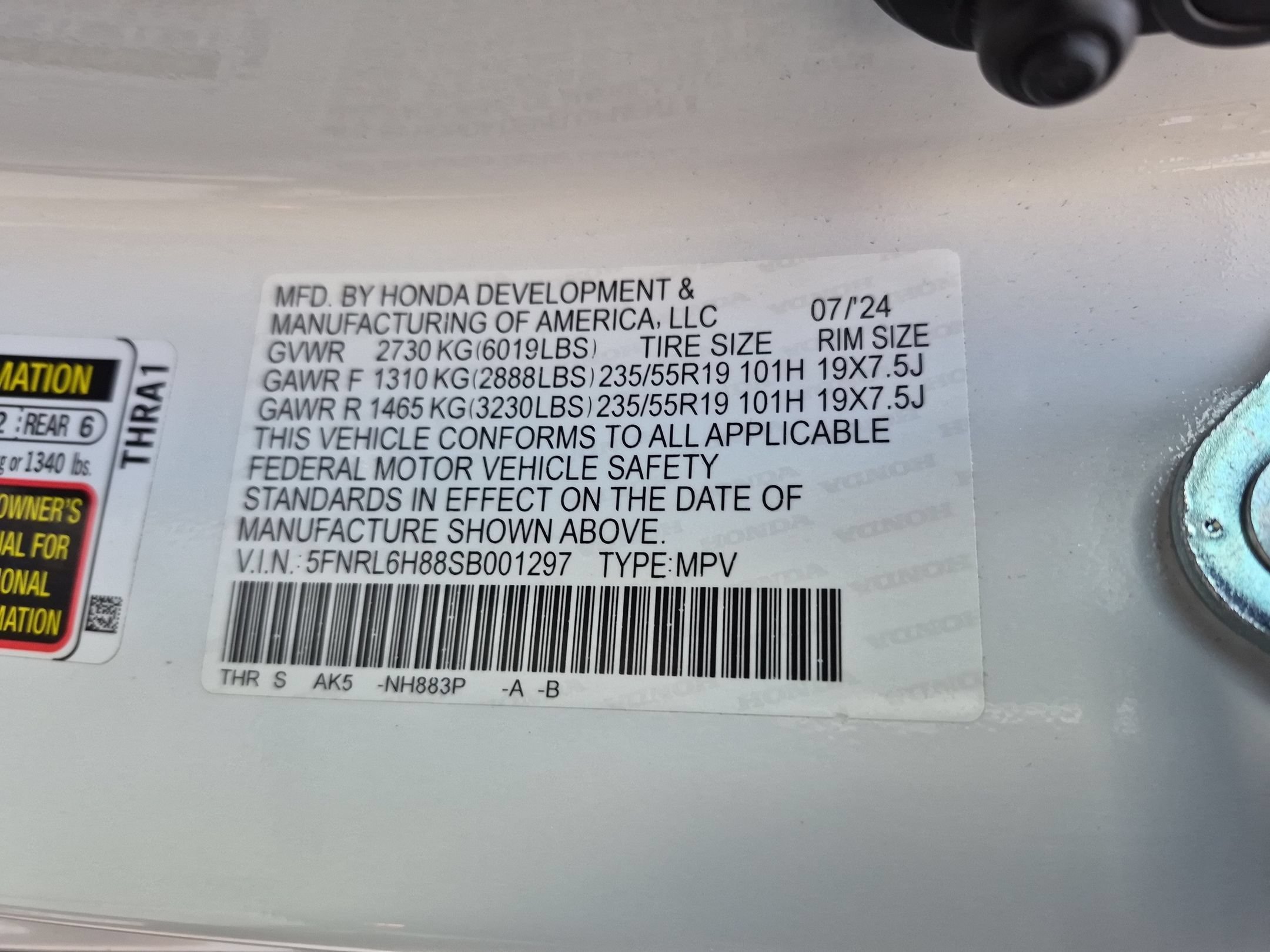 Certified Used 2025 Platinum White Pearl Honda Touring image 37