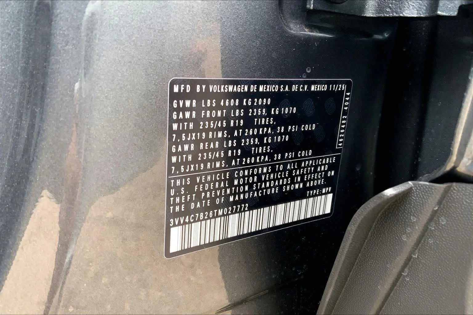 New 2026 Platinum Gray Metallic Volkswagen SEL image 21