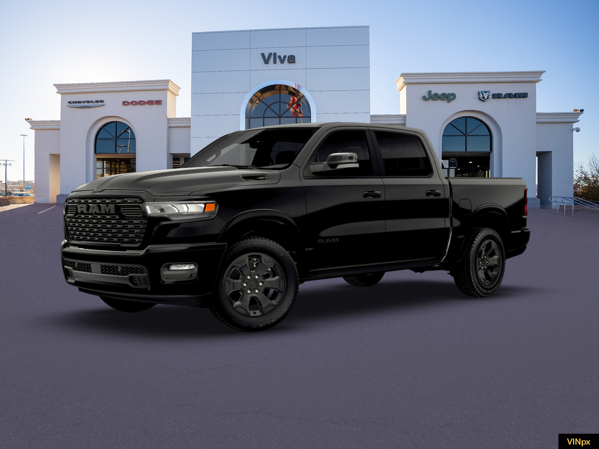 New 2026 Diamond Black Crystal Pearl-Coat Exterior Paint RAM Big Horn/Lone Star image 14