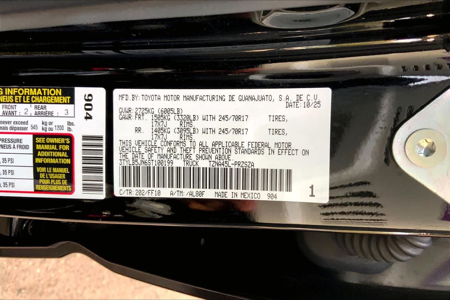 Used 2025 Black Toyota SR5 image 34