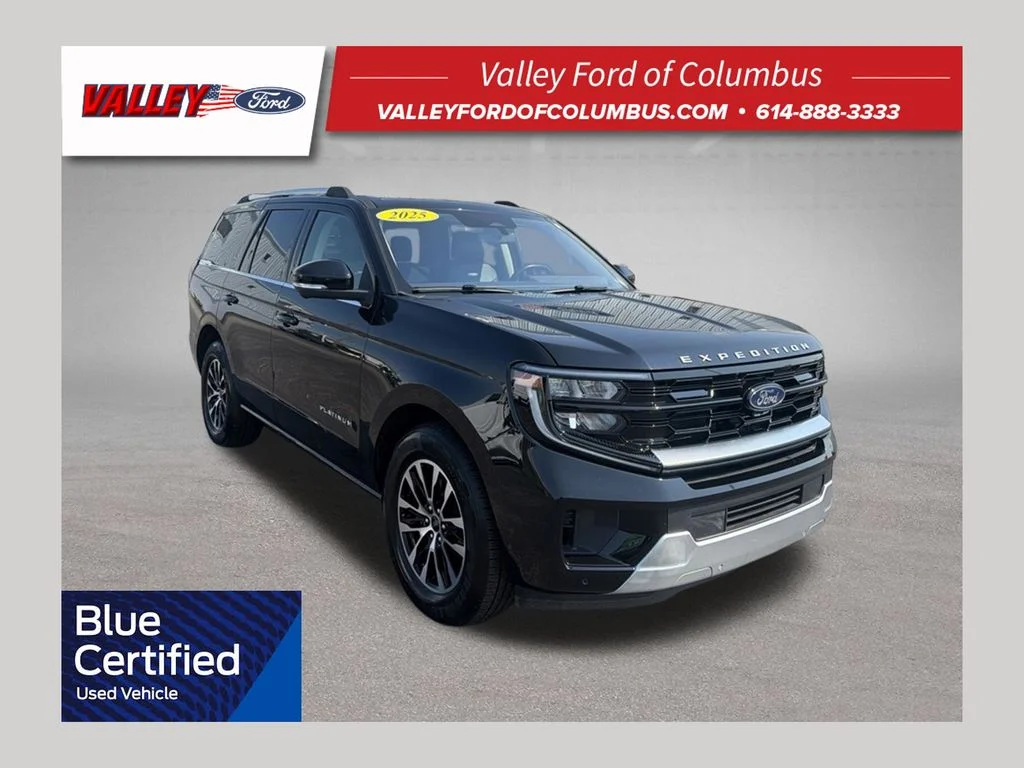 Certified Used 2025 Black Metallic Ford Platinum image 1