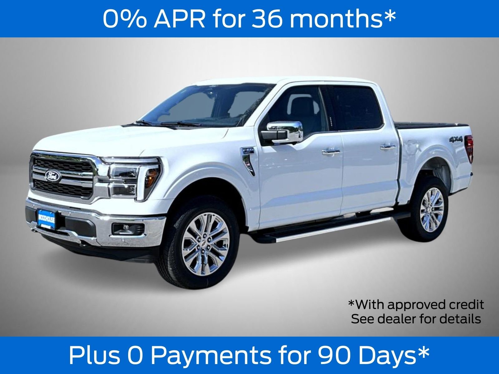 New 2026 Star White Metallic Tri-Coat Ford Lariat image 1