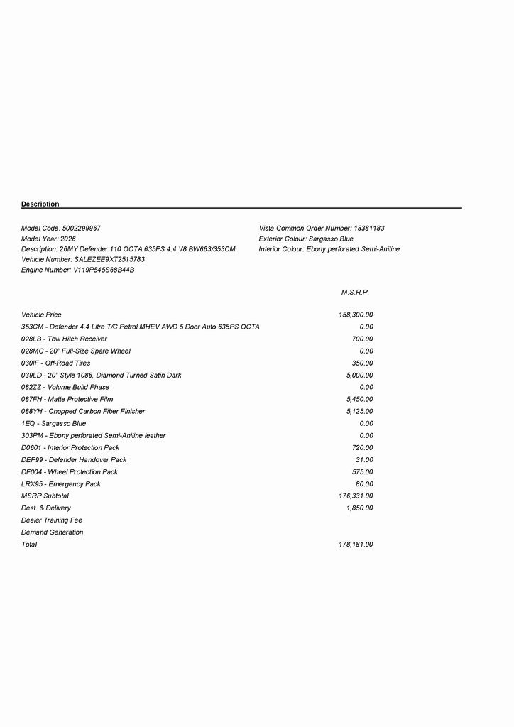 2026 LAND ROVER DEFENDER - Image 2