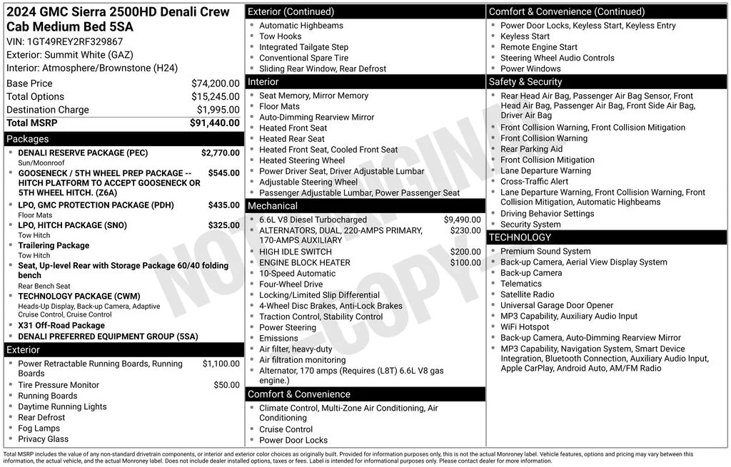 Certified Used 2024 Summit White GMC Denali image 2