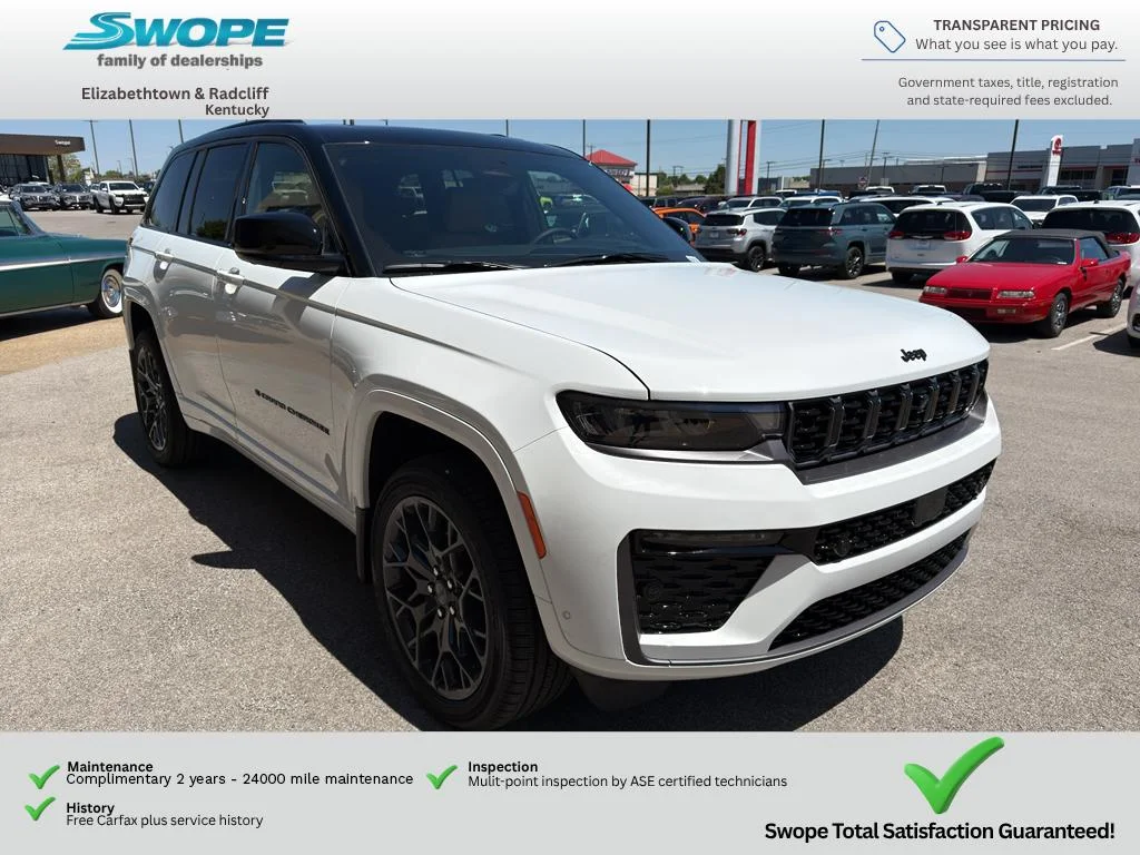 New 2026 Bright White Clear-Coat Exterior Paint Jeep Summit image 32