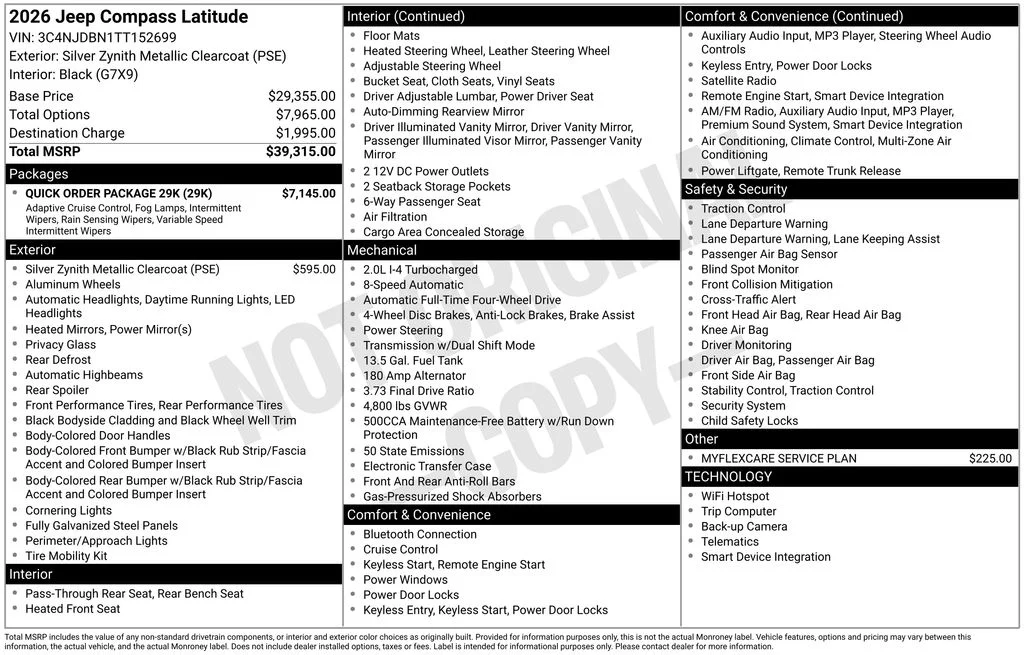 New 2026 Silver Zynith Metallic Clearcoat Jeep Latitude image 9