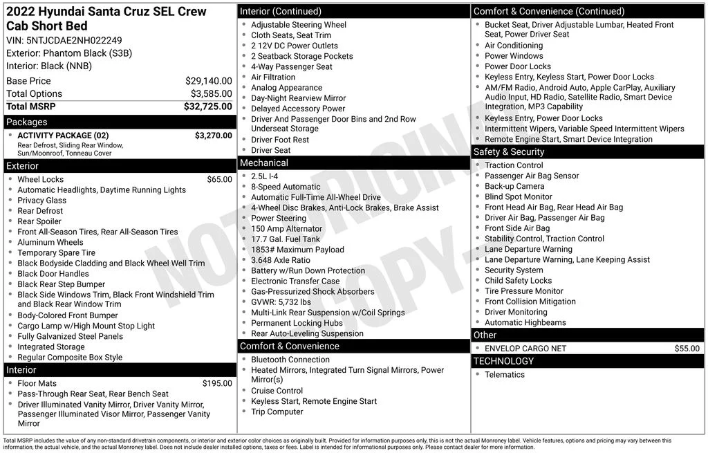 Used 2022 Black Hyundai SEL image 17