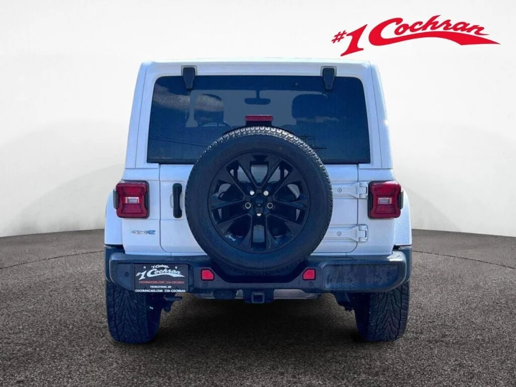 Certified Used 2021 Bright White Clearcoat Jeep Unlimited Sahara image 8