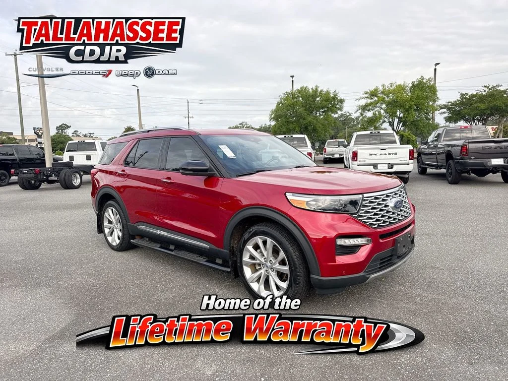 Used 2023 Red Metallic Ford Platinum image 1
