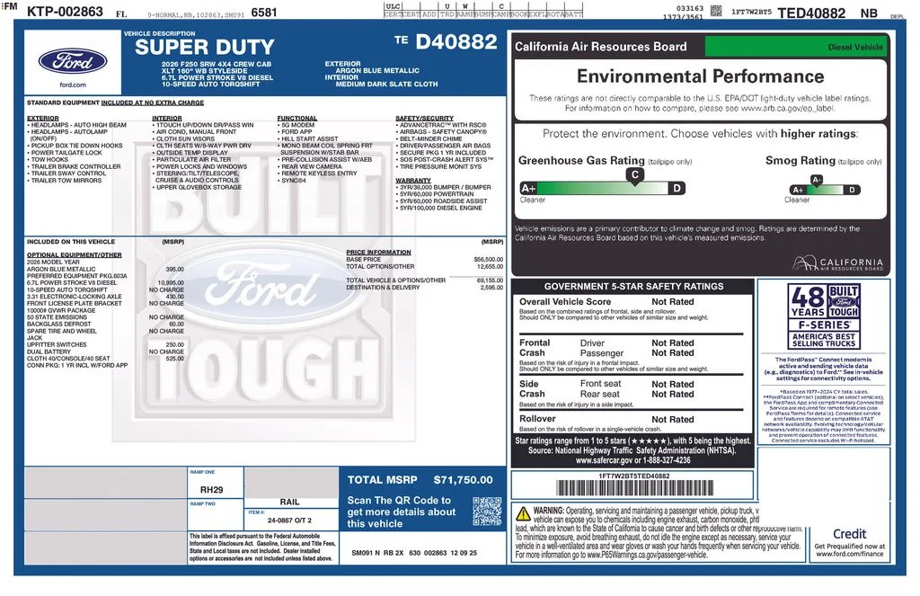 New 2026 Blue Ford XLT image 4