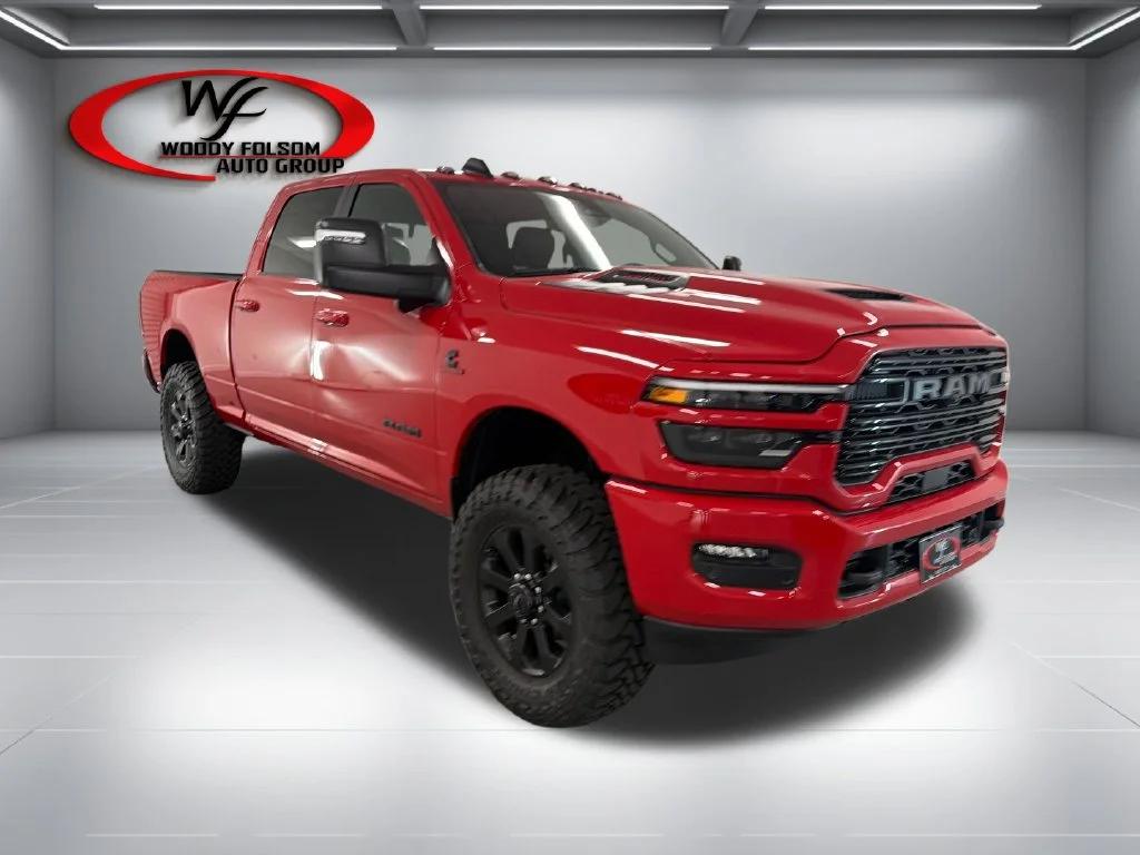 New 2026 Flame Red Clear-Coat Exterior Paint RAM Laramie image 3