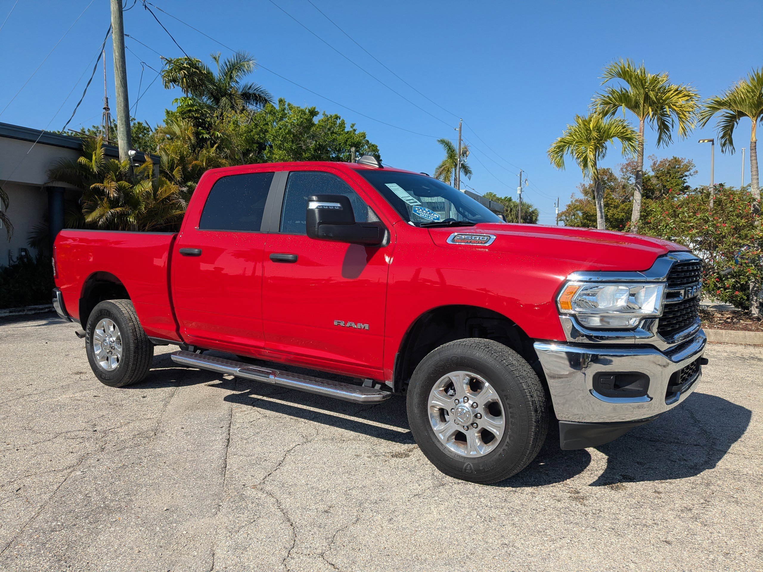 Used 2024 Flame Red Clearcoat Ram Big Horn image 2