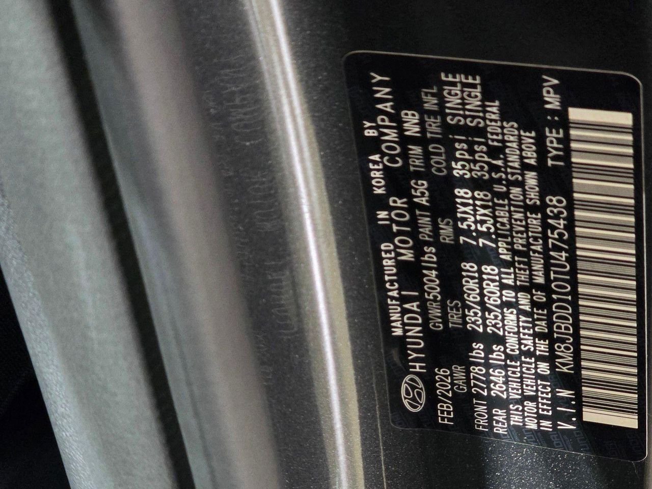 New 2026 Amazon Gray Hyundai SEL AWD image 33