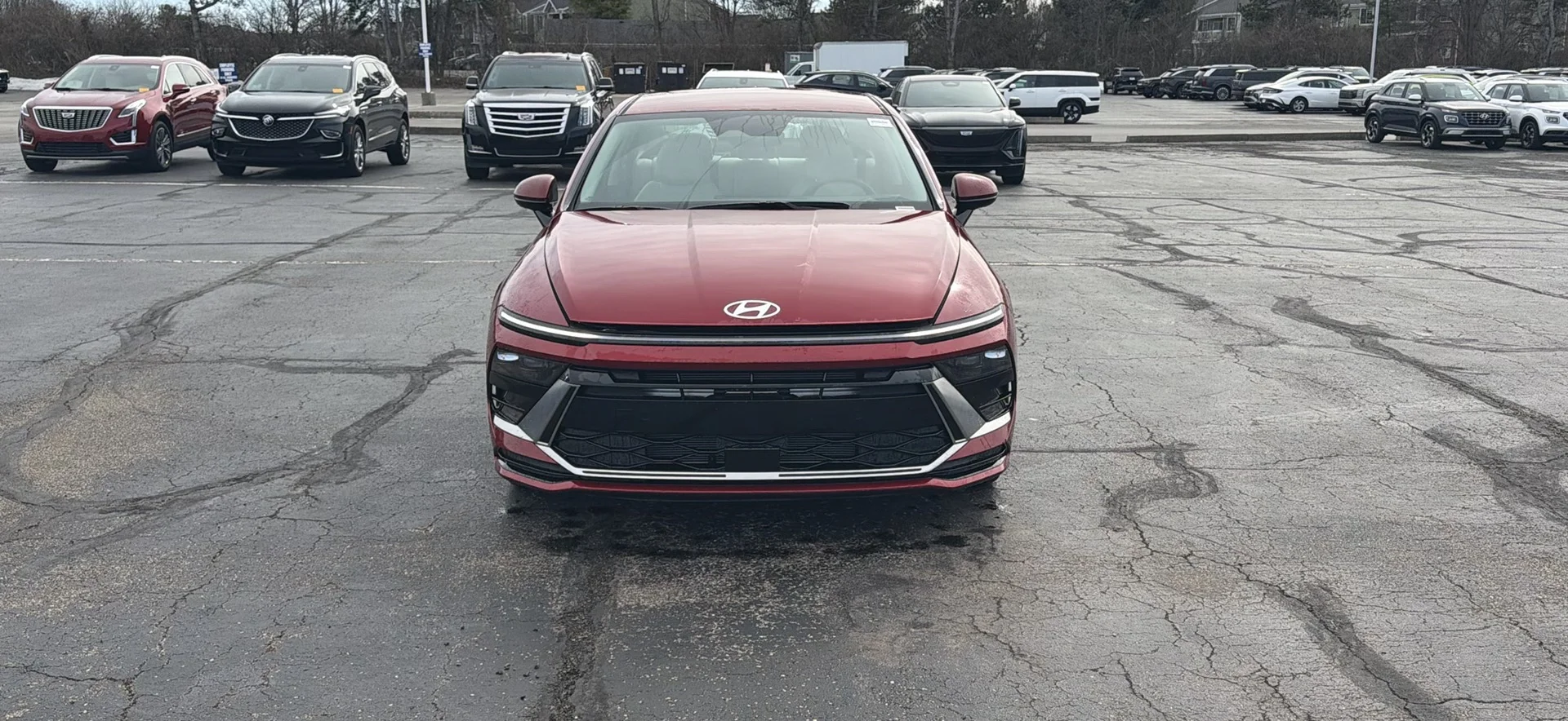New 2026 Ultimate Red Metallic Hyundai SEL Sport image 3